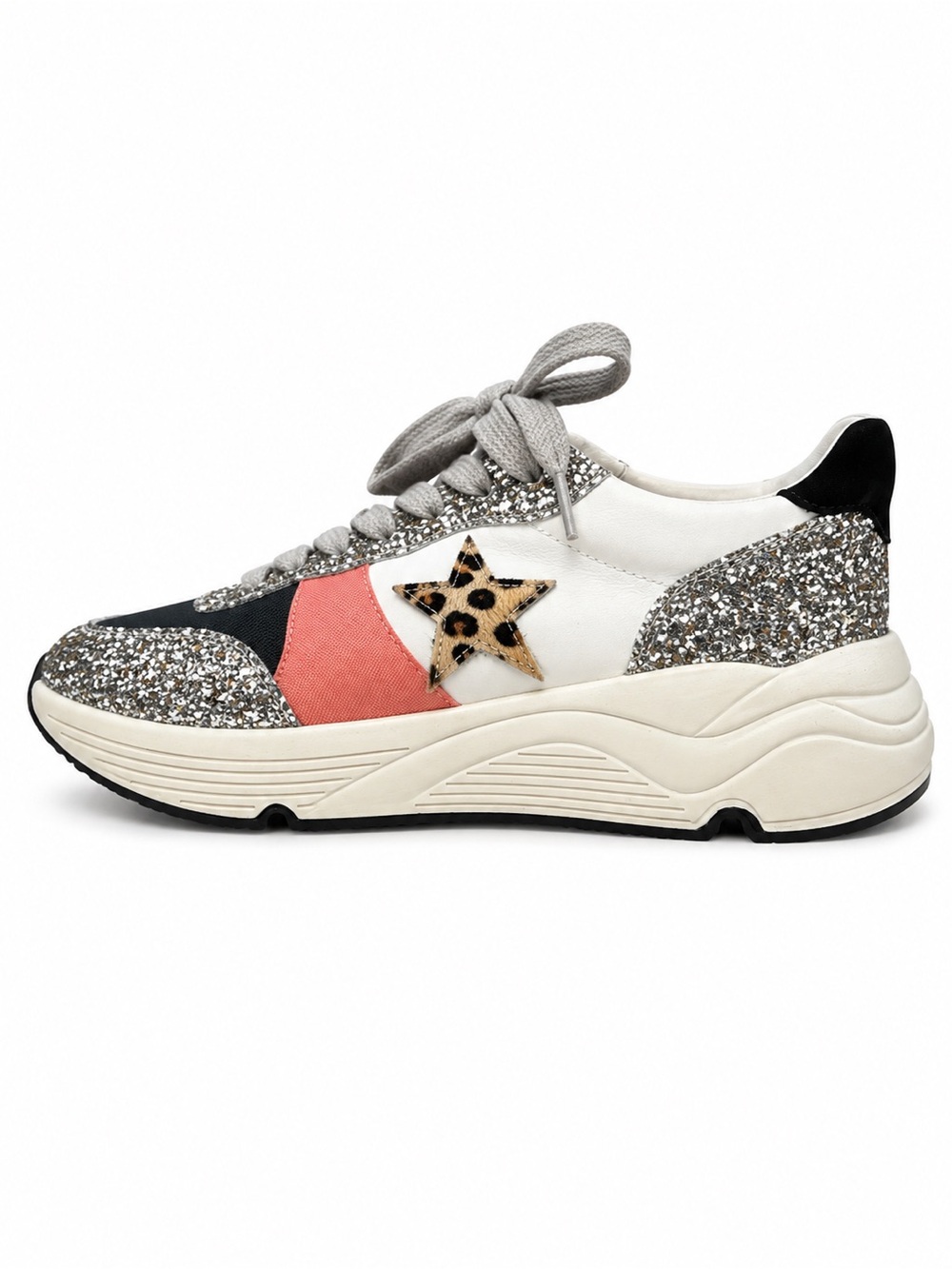Mi.iM California Glitter Star Platform Sneakers Women’s Size 8 NWT
